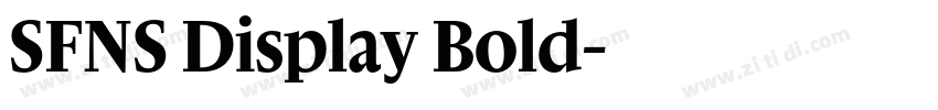 SFNS Display Bold字体转换